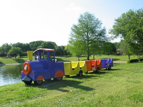 childrens trackless train for rent