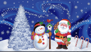 Santa Claus - Snow Globe Background
