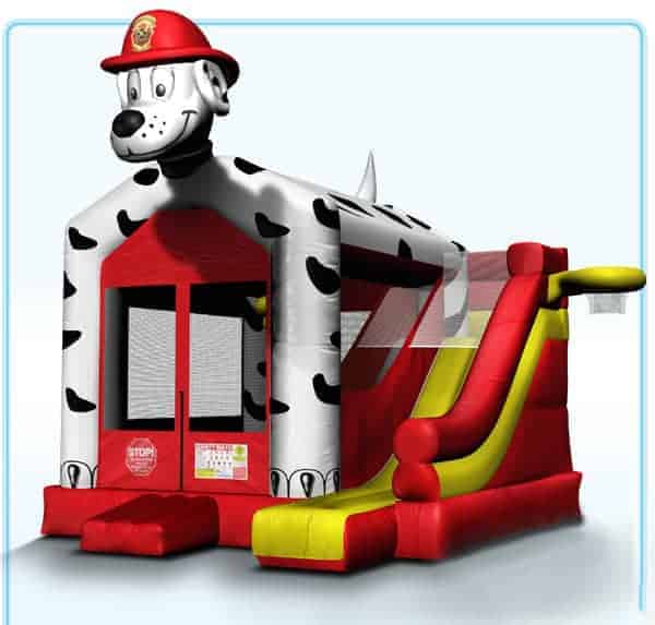 Firehouse Dog Bounce Rental with Slide