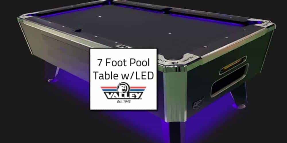 7′ Black Pro Series Pool Tables