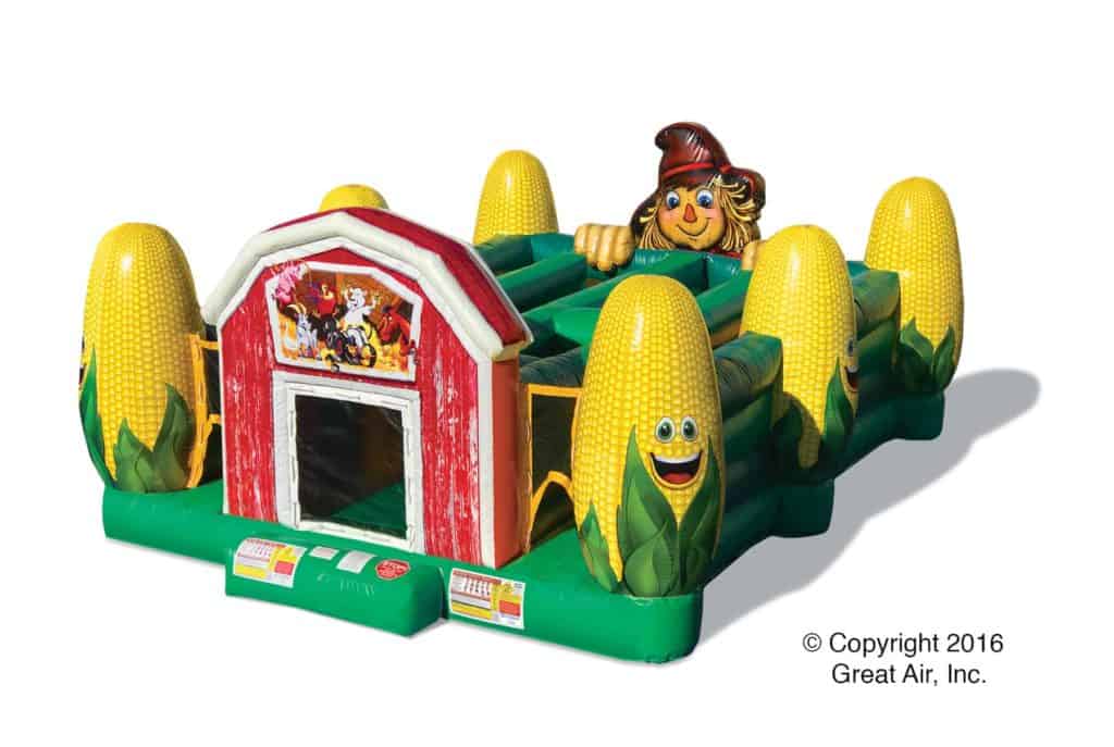Corn Maze inflatable rental with Scarecrow