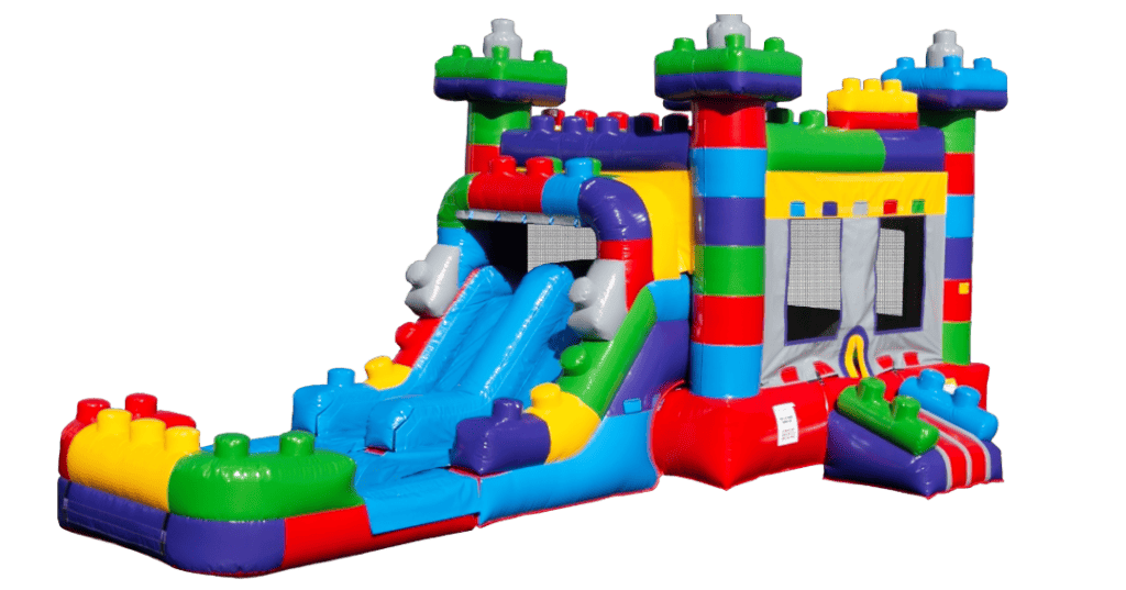 Lego Castle Bounce House with Slide Rental