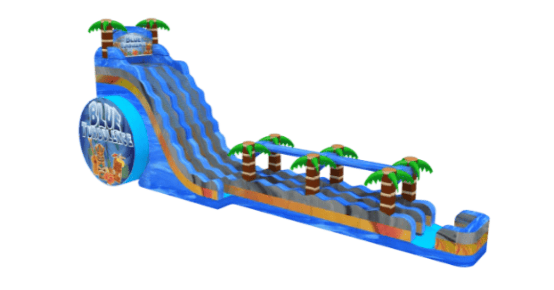 26 Ft Tall Blue Turbulence - Giant Water Slide Rental